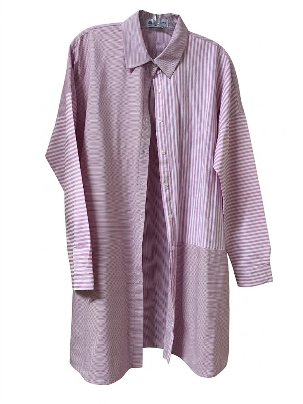 Caryn Lawn Pink Striped Button Down Shirt